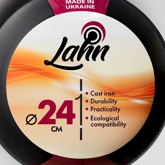 Сковорода чугунная 24x5 см, с двумя сливами