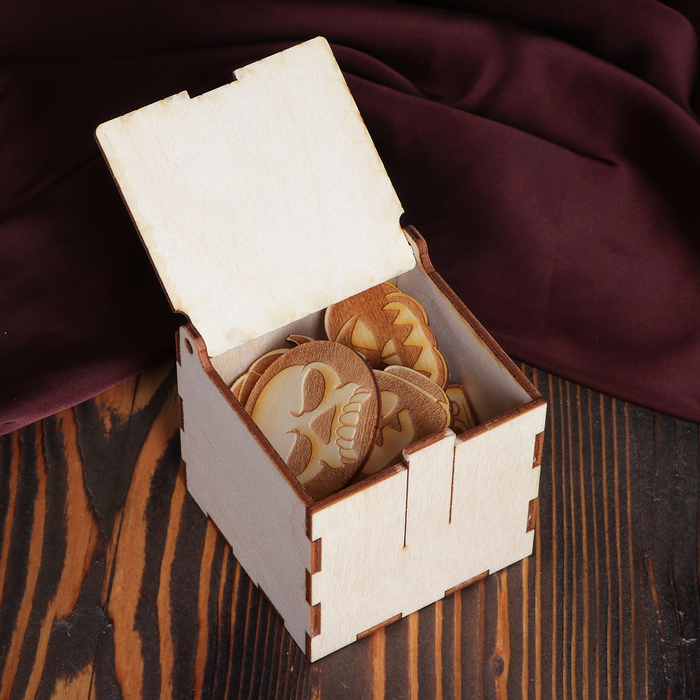 Набор значков для Хэллоуина в коробочке 10 шт, тёмные