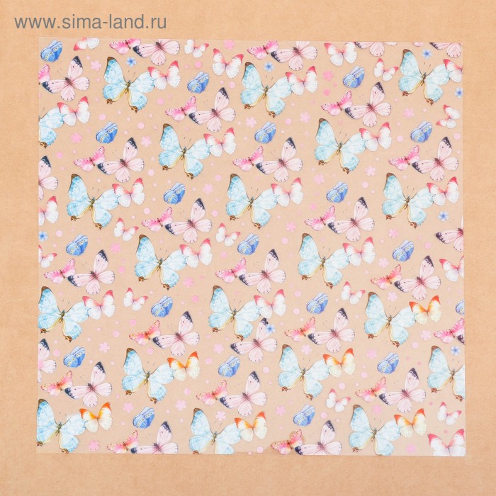Ацетатный лист «Бабочки», 30,5 × 30,5 см