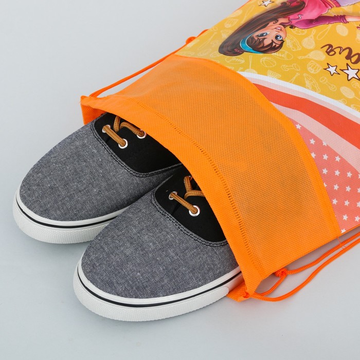 Мешок для обуви и анкета для девочек "Для самой энергичной и спортивной"