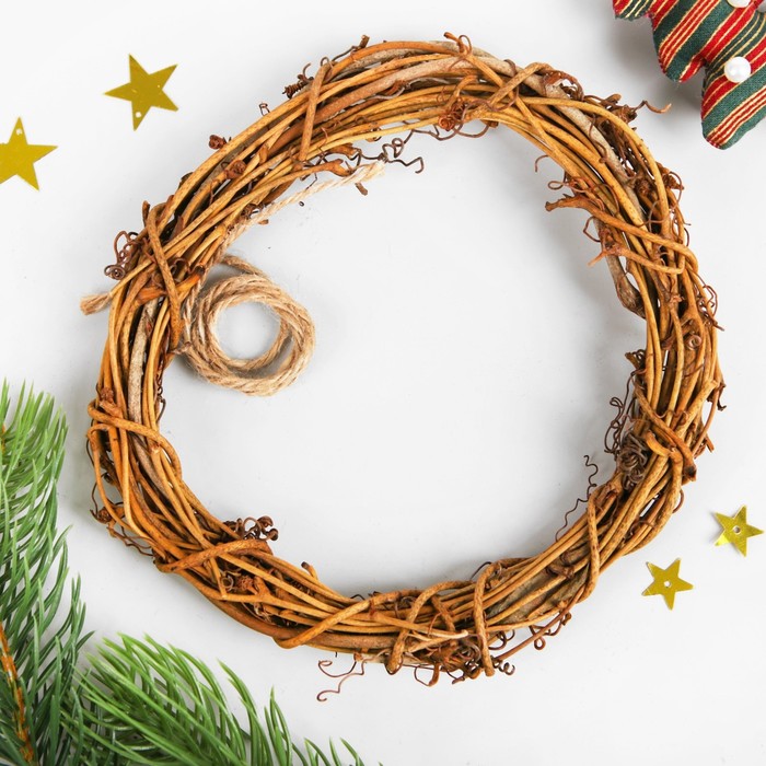 Набор для творчества - создай новогоднее украшение "Венок - снеговик с елочками"