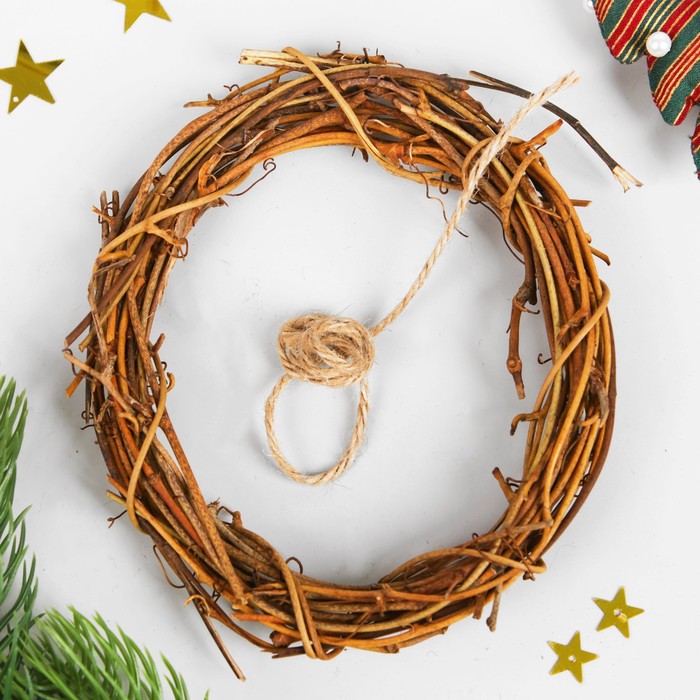 Набор для творчества - создай новогоднее украшение "Венок - Дед мороз"