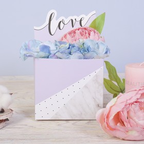 Коробки для мини букетов «Любовь», 12 × 20 × 10 см Ош