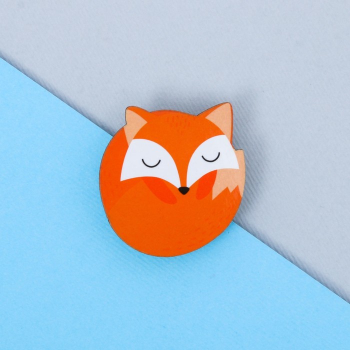 Значок деревянный "Лиса"