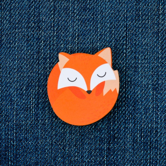 Значок деревянный "Лиса"