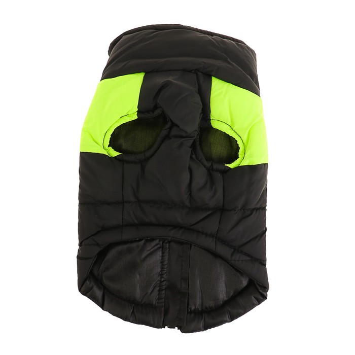Куртка на синтепоне, размер M (ОГ 43 см, ДС 30 см), черная с зеленым
