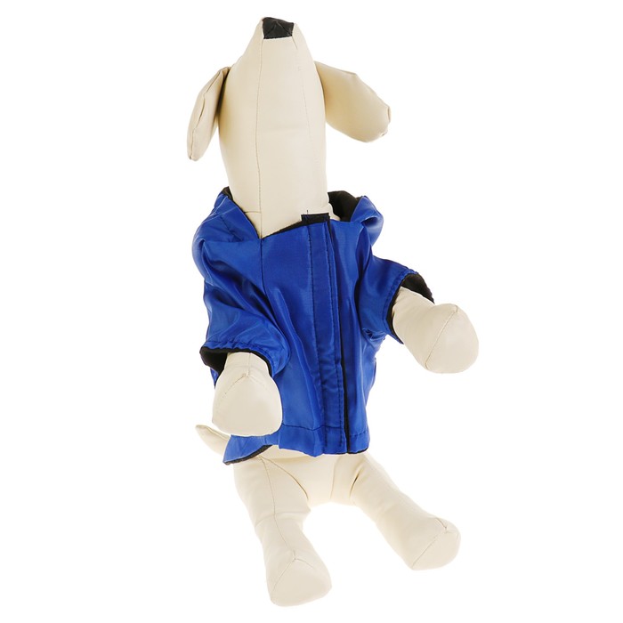 Куртка со светоотражающими поласами на капюшоне, на флисе, размер S, синяя