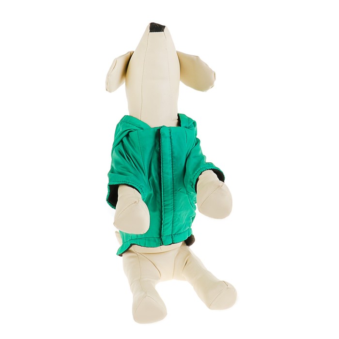 Куртка со светоотражающими поласами на капюшоне, на флисе, размер L, зеленая