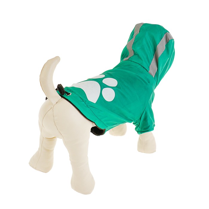 Куртка со светоотражающими поласами на капюшоне, на флисе, размер XL, зеленая