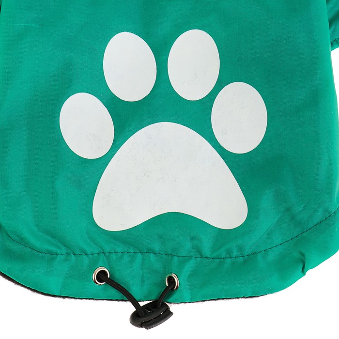 Куртка со светоотражающими поласами на капюшоне, на флисе, размер XL, зеленая