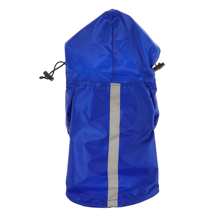 Куртка-дождевик на клепках с затяжками, размер L, синяя