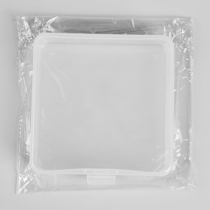 Органайзер для хранения косметических принадлежностей, с крышкой, 1 секция, цвет белый