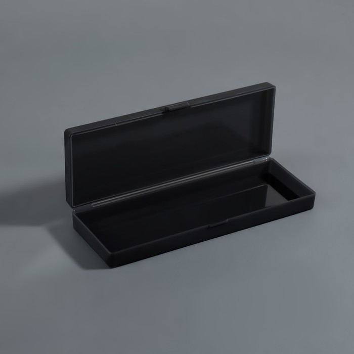 Органайзер для хранения, с крышкой, 18 × 6 × 2,5 см, цвет чёрный