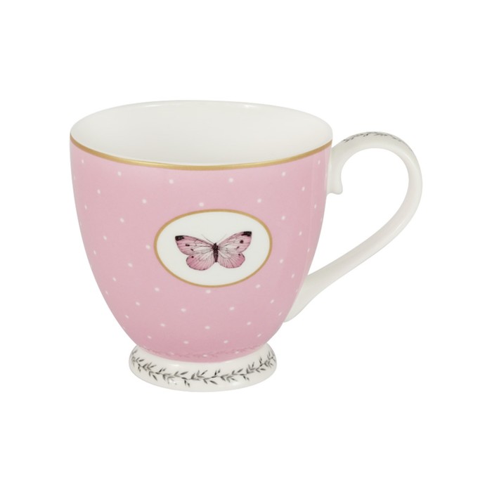 Кружка «Камея» 400 мл, розовая, в цветной упаковке