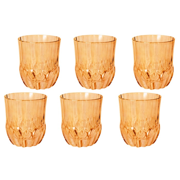 Набор стаканов для виски «Адажио - янтарная» 350 мл