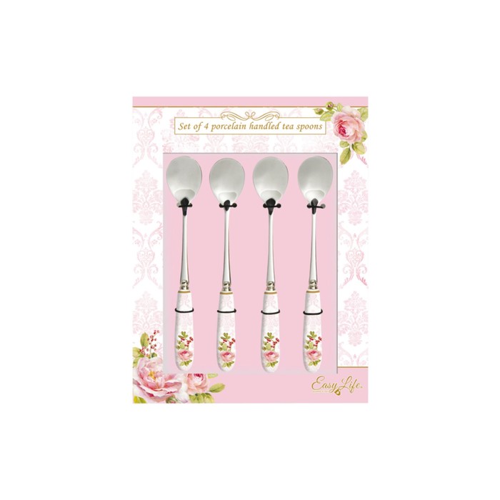 Набор чайных ложек «Дамасская роза» в подарочной упаковке, 4 предмета