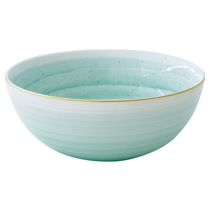 Салатник Artesanal 22 см, зелёно-голубая