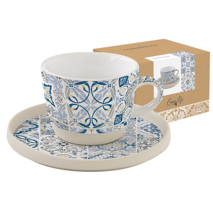 Чайная пара CASADECOR 250 мл, синяя, в подарочной упаковке