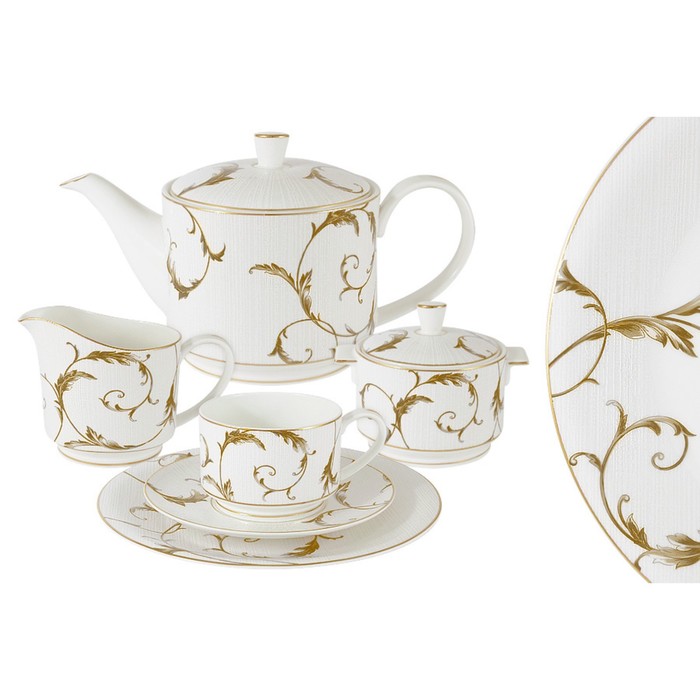 Чайный сервиз «Элегия Голд» 21 предмет на 6 персон