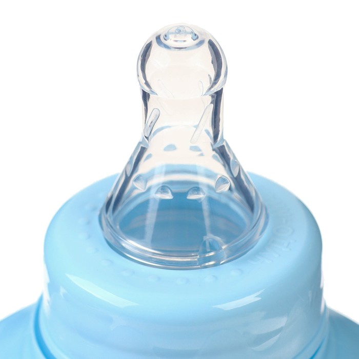 Бутылочка для кормления «Маленький джентльмен» детская классическая, с ручками, 150 мл, от 0 мес., цвет голубой