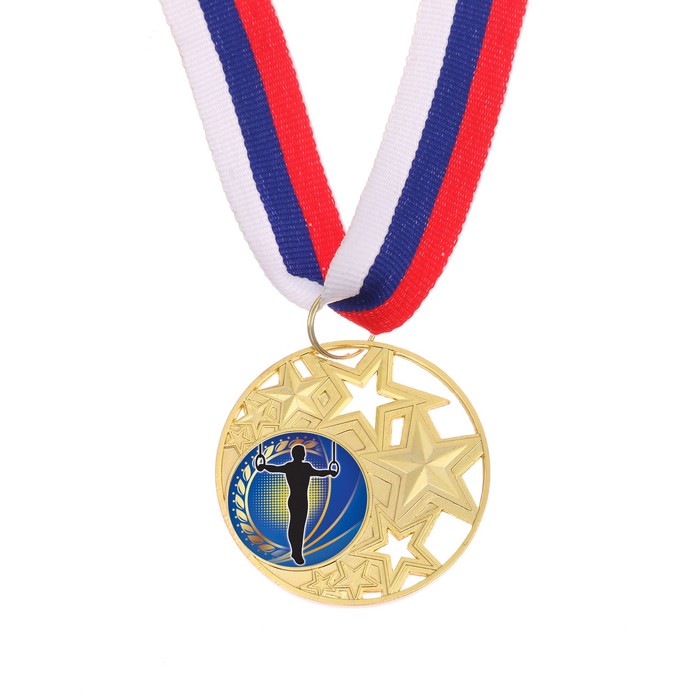 Медаль тематическая 129 "Спорт гимнастика", диам. 5 см Цвет зол