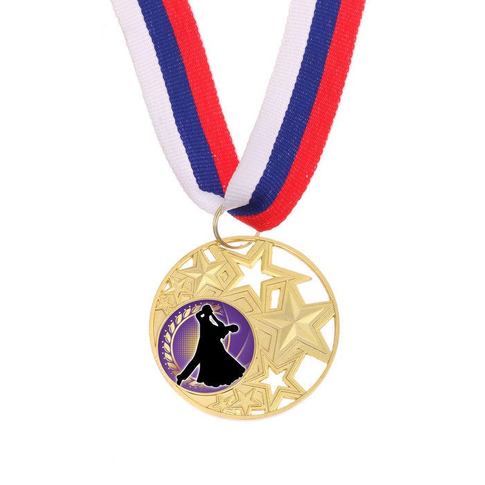 Медаль тематическая 131 "Бальные танцы", диам. 5 см Цвет зол