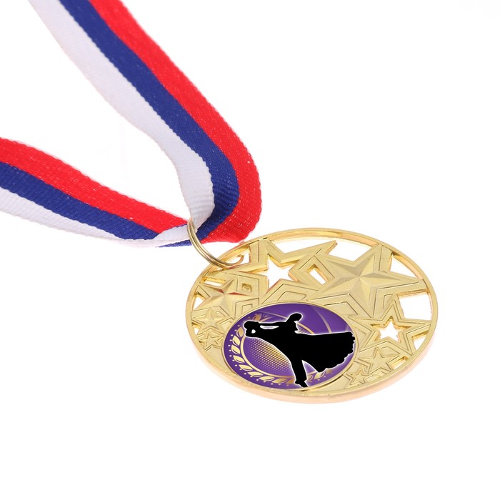 Медаль тематическая 131 "Бальные танцы", диам. 5 см Цвет зол