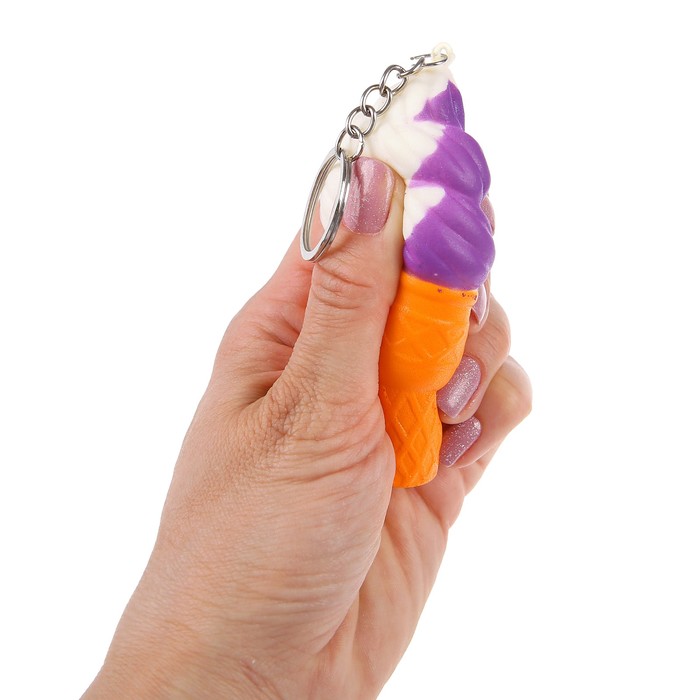 Мялка сквиши "Мороженое" на брелоке