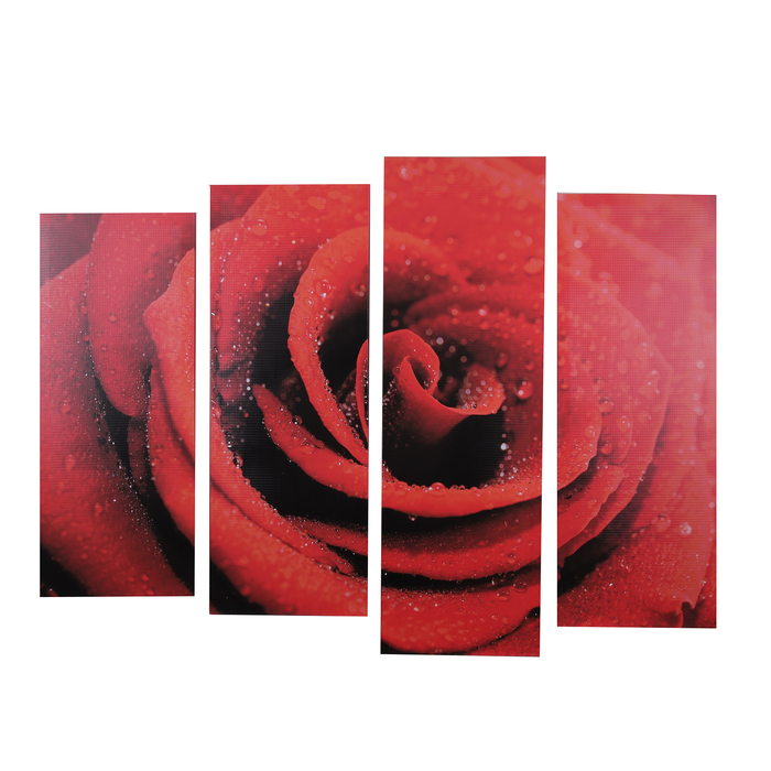 Модульная картина "Красная Роза" (37х90; 2-37х100; 37х116) 156х116см