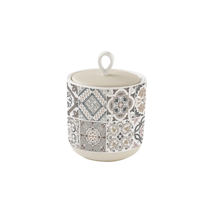 Банка для сыпучих продуктов CASADECOR 11 см, h=14 см, серая