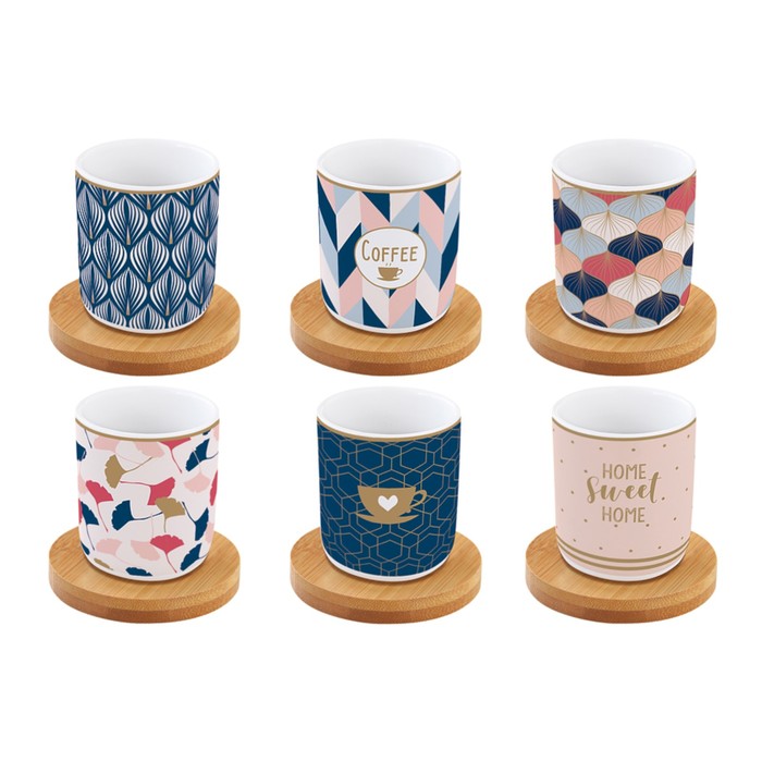 Набор кофейных пар «Милый дом» 12 предметов на 6 персон,  в подарочной упаковке