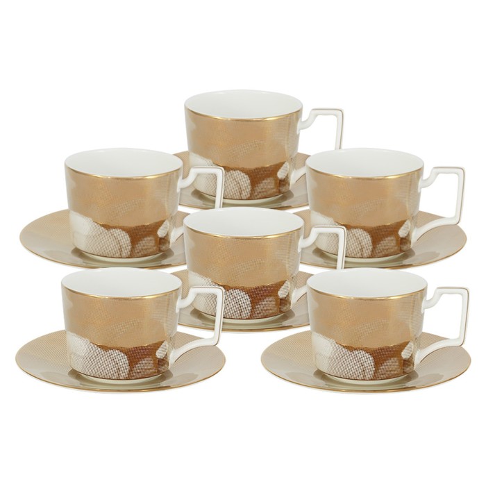 Набор чайных пар «Лунная соната Голд» 12 предметов на 6 персон