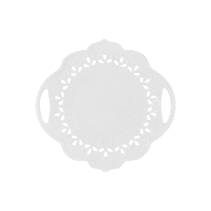 Тарелка сервировочная с ручками «Лилия» 24 см, в подарочной упаковке