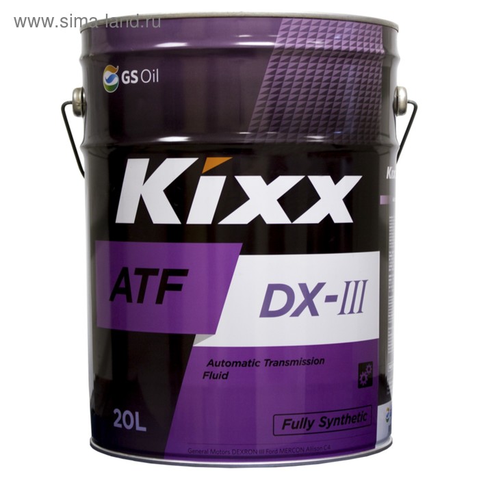 фото Трансмиссионная жидкость kixx atf dx-iii, 20 л