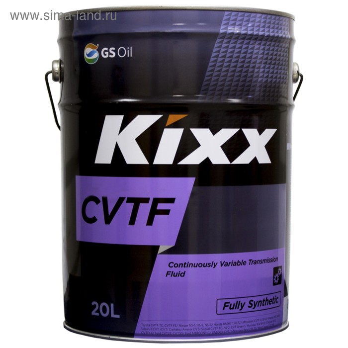 Трансмиссионная жидкость Kixx CVTF, 20 л трансмиссионная жидкость kixx atf dx vi 1 л