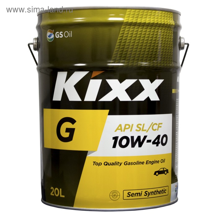 Масло моторное Kixx G SL 10W-40 Gold, 20 л масло моторное kixx g sl 10w 40 gold 20 л