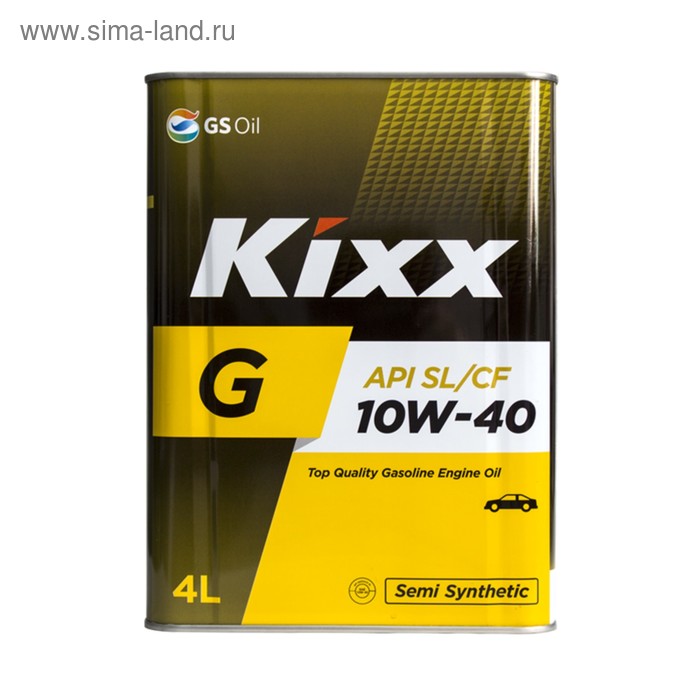 Масло моторное Kixx G SL 10W-40 Gold, 4 л мет. kixx моторное масло kixx g sn 10w 40 1 л