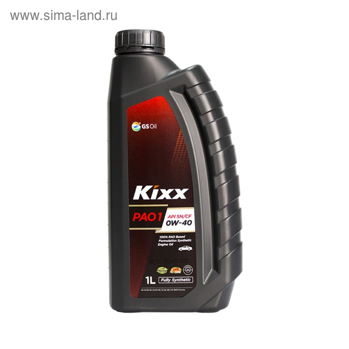 Масло моторное Kixx PAO1 0W-40, 1 л масло моторное mobil 1 fs 0w 40 1 л