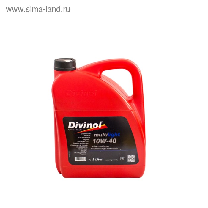 фото Масло моторное divinol multilight 10w-40, 5 л