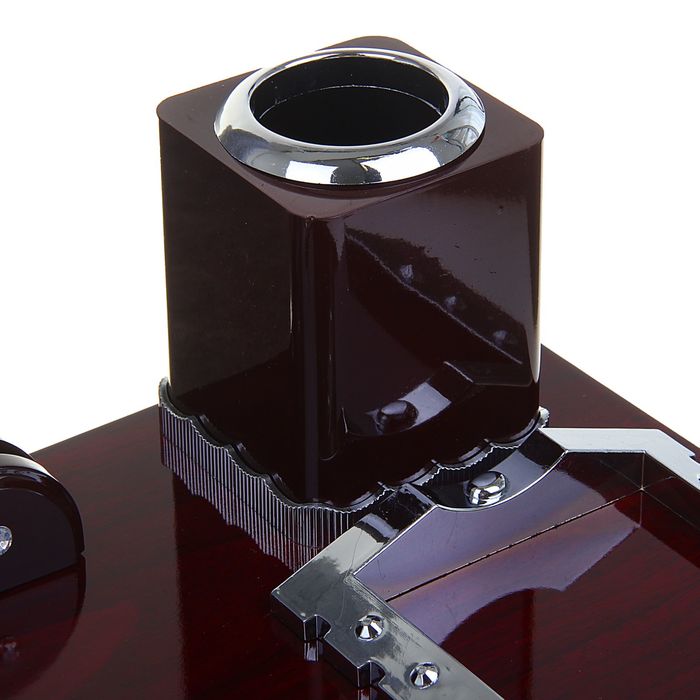 Набор настольный: часы, визитница, блок для бумаги, держатель, подставка для ручек