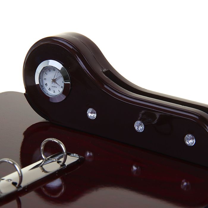 Набор настольный: часы, визитница, блок для бумаги, держатель, подставка для ручек