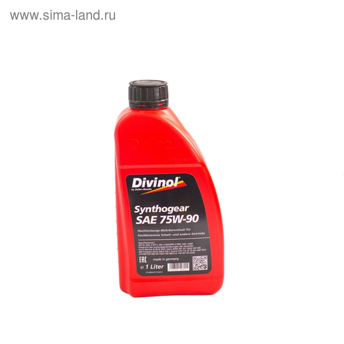 фото Масло трансмиссионное divinol synthogear 75w-90 api gl-4/5, 1 л