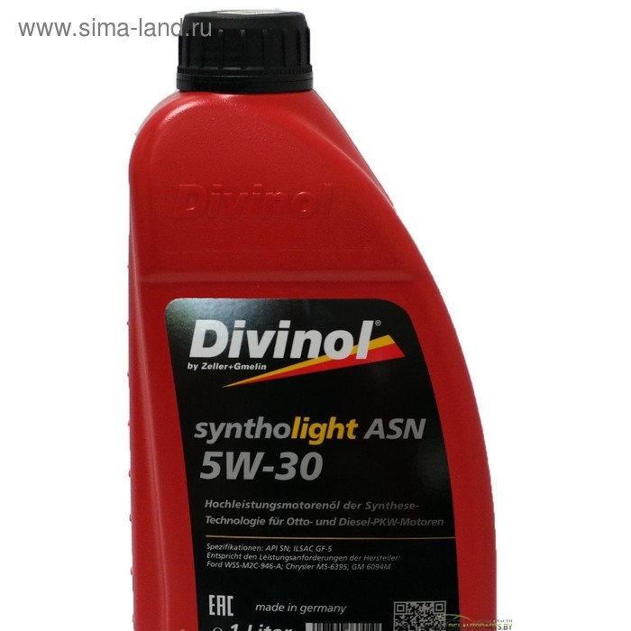 фото Масло моторное divinol syntholight asn 5w-30, 1 л