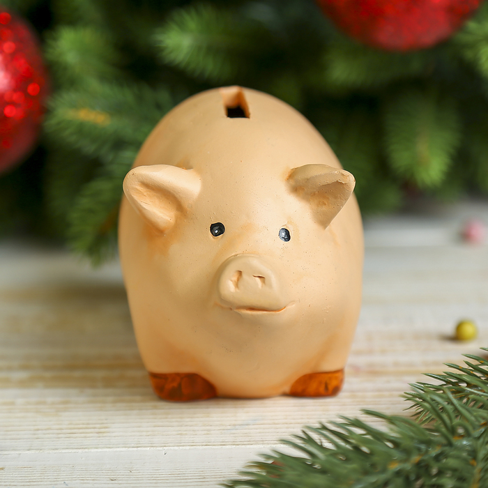 Копилка керамика "Толстый свин" 9х13х7 см