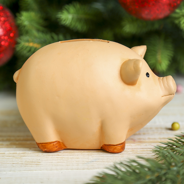 Копилка керамика "Толстый свин" 9х13х7 см