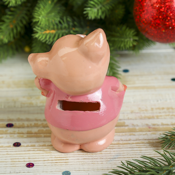 Копилка полистоун лак "Розовая хрюша Baby girl" 11х7,6х7 см