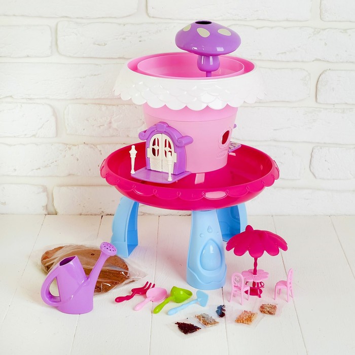 Набор для выращивания растений "Магический дом на ножках", цвет розовый