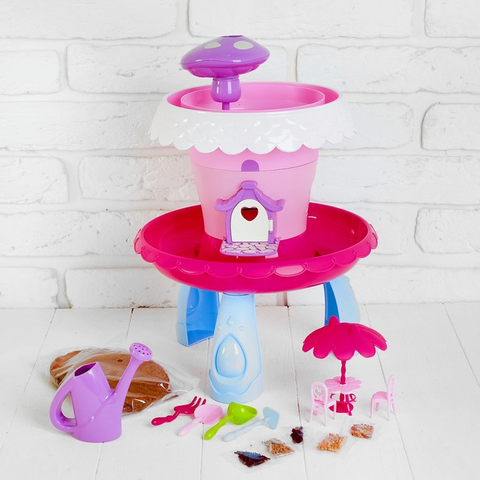 Набор для выращивания растений "Магический дом на ножках", цвет розовый