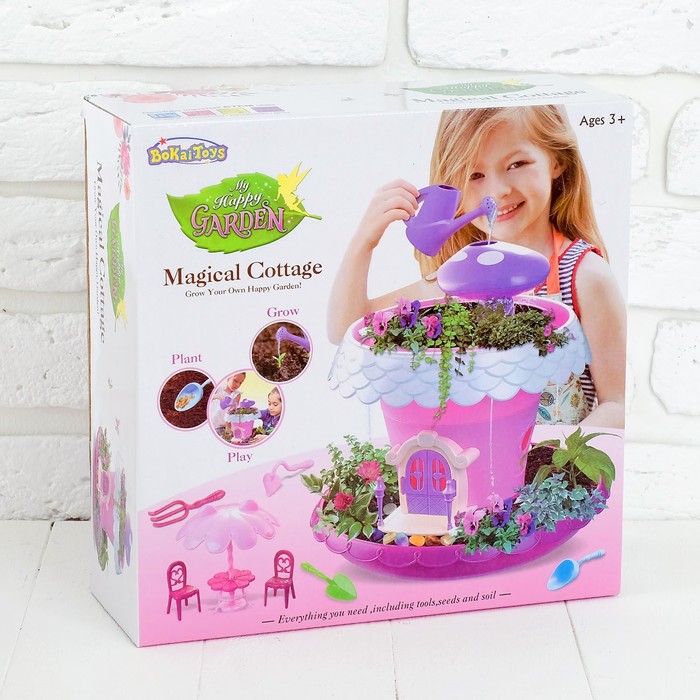 Набор для выращивания растений "Магический дом", цвет розовый