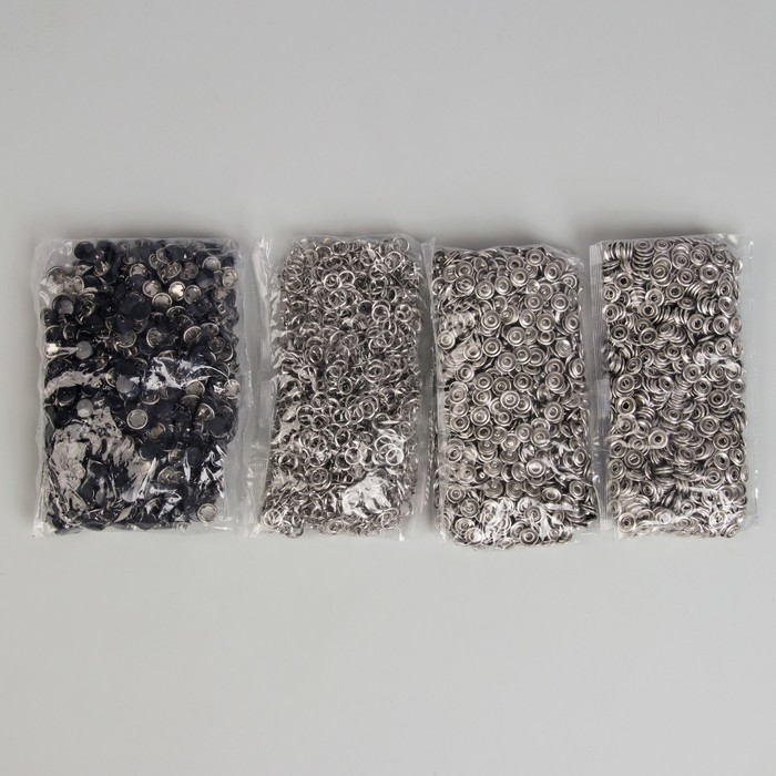 Кнопки рубашечные, закрытые, d=9,5мм, 1000 шт, цвет чёрный